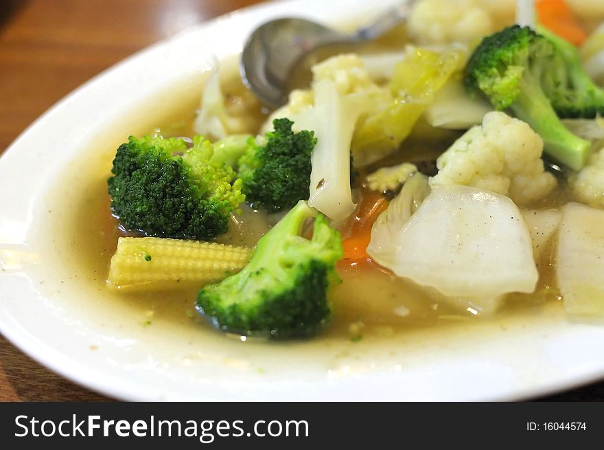 Asian style mixed vegetable cuisine