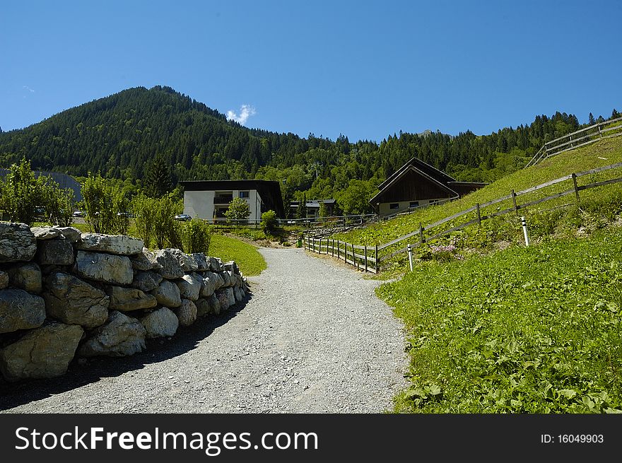 Alpin view, -taken in a small village in Austria.