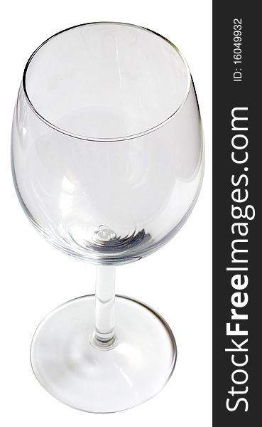 Empti wineglass isolated on white, with clipping path