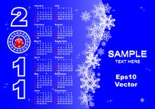 Calendar For  2011 Year. Vector 10eps. Stock Image