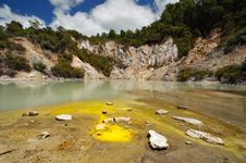 Frying Pan Flat, Wai-O-Tapu Thermal Wonderland Stock Photography Frying Pan Flat, Wai-O-Tapu Thermal Wonderland Stock Photography