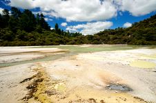 Frying Pan Flat, Wai-O-Tapu Thermal Wonderland Stock Photography Frying Pan Flat, Wai-O-Tapu Thermal Wonderland Stock Photography
