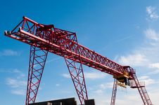 Big Red Crane Stock Image Big Red Crane Stock Image