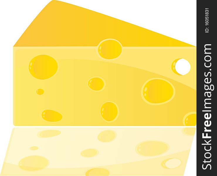 The big and yellow piece of cheese