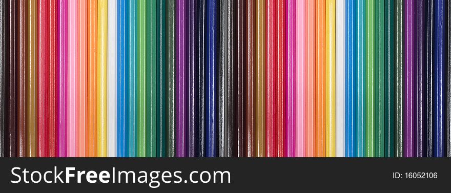Colored Pencils, Isolated On The White
