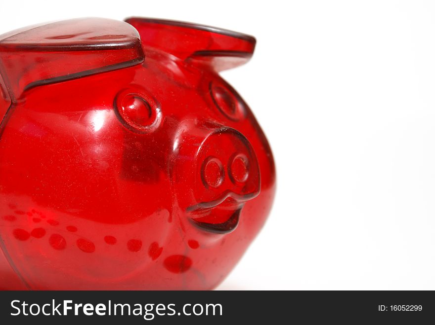 A red piggy bank for the money saving mind set.