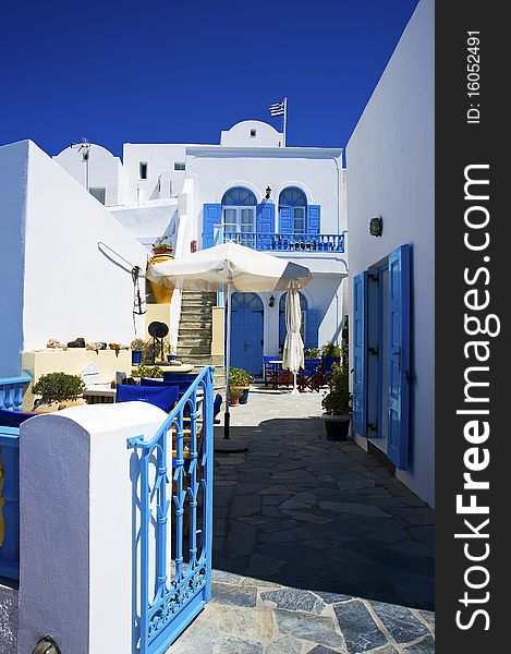 Urban View in the Santorini town, Thira (Fira)