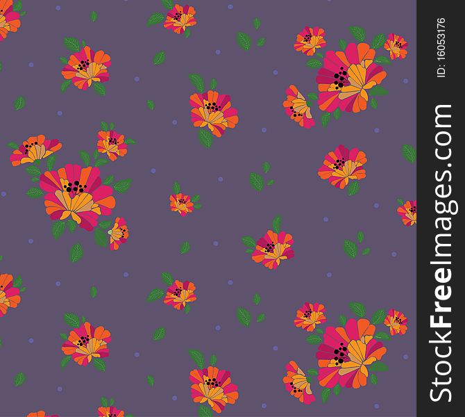 Bright red flowers on a purple background. Bright red flowers on a purple background