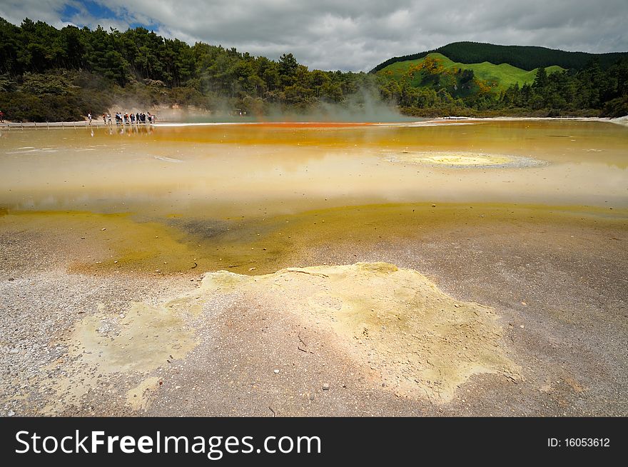 Wai-O-Tapu Thermal Wonderland, Rotorua, New Zealand. Wai-O-Tapu Thermal Wonderland, Rotorua, New Zealand