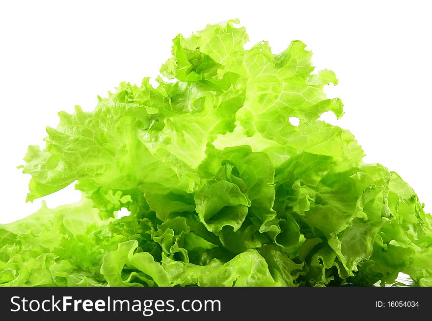 Fresh green salad (isolated on white background)