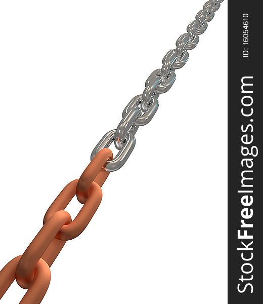 Close Up View Of Links In The Chain