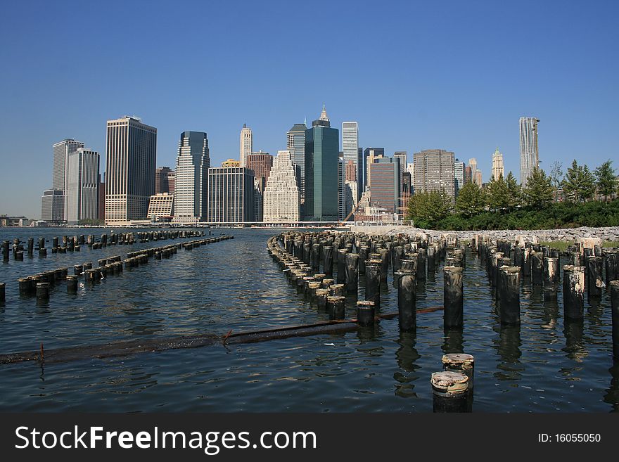 Lower Manhattan skyline as seen from Brooklyn. Lower Manhattan skyline as seen from Brooklyn.