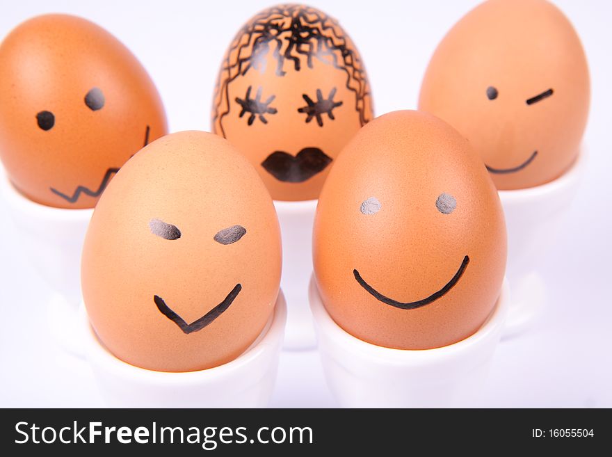Eggs With A Smiling Faces