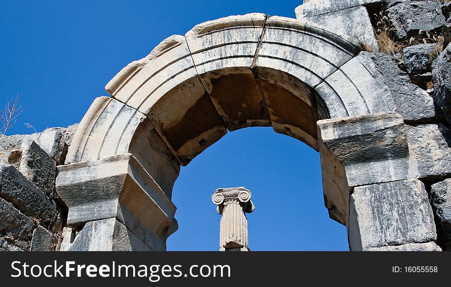 Detail of ancient ruins in Ephesus, Turkey. Detail of ancient ruins in Ephesus, Turkey