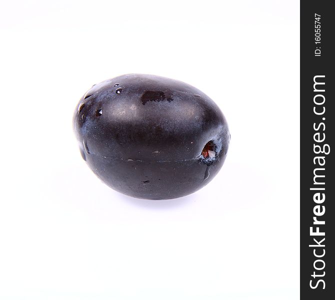 A Plum on white background