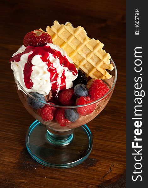 Choccolate Ice Cream With Fruits