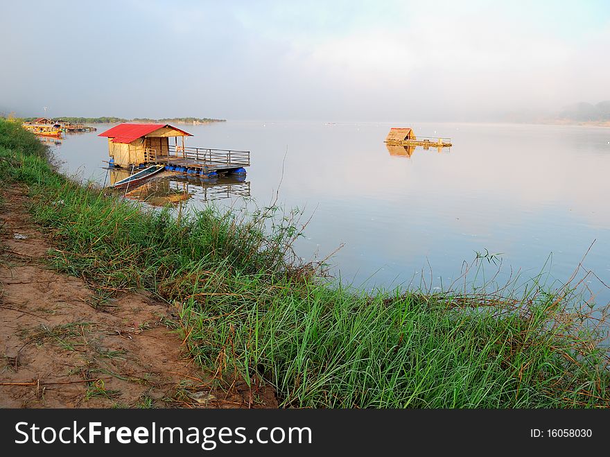 Floating on the Mekong River