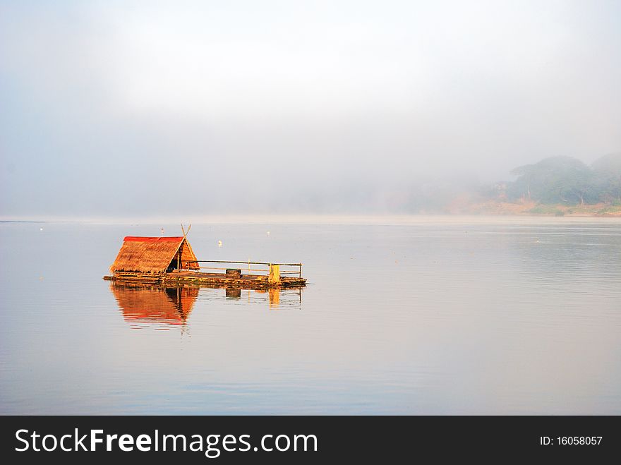 Houseboat on the Mekong river in loei province, Thailand. Houseboat on the Mekong river in loei province, Thailand.