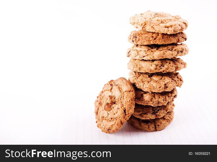 Sweet cookies, isolated on white background