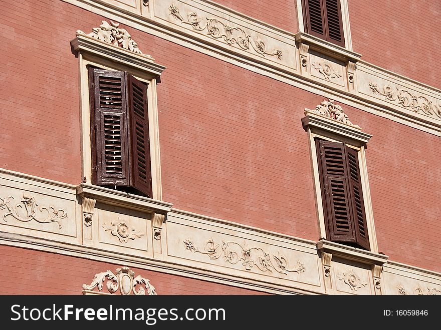 Pink Building Details