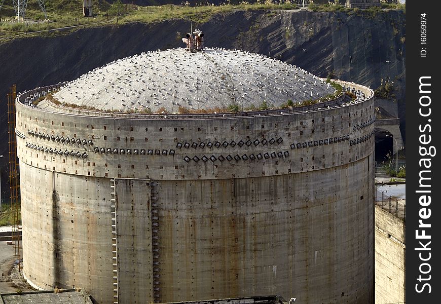 Nuclear plant in Lemoniz (Vizcaya)