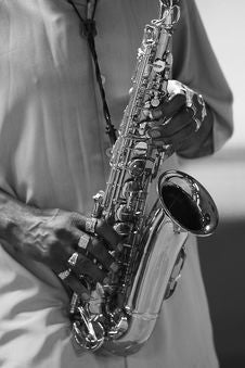 Sax Player Stock Photography