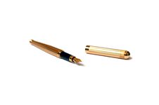 Golden Fountain Pen Royalty Free Stock Images