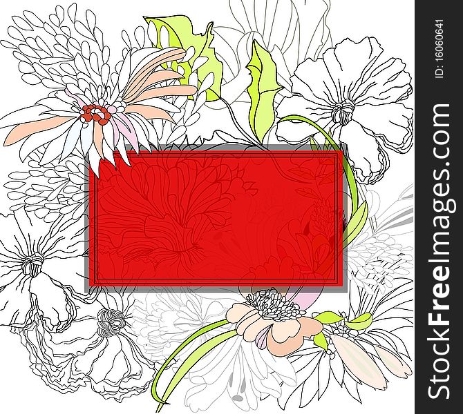 Greeting cardÑŽ Universal template for greeting card, web page, background