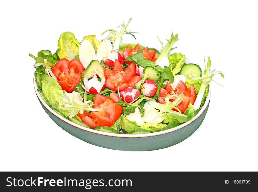 A Bowl of a Traditional British Summer Salad. A Bowl of a Traditional British Summer Salad.