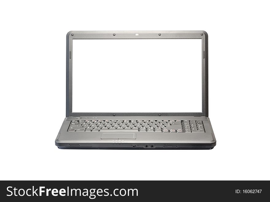 Laptop isolated on the white. Laptop isolated on the white