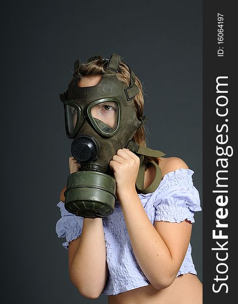 Child Posing With Protection Equipment