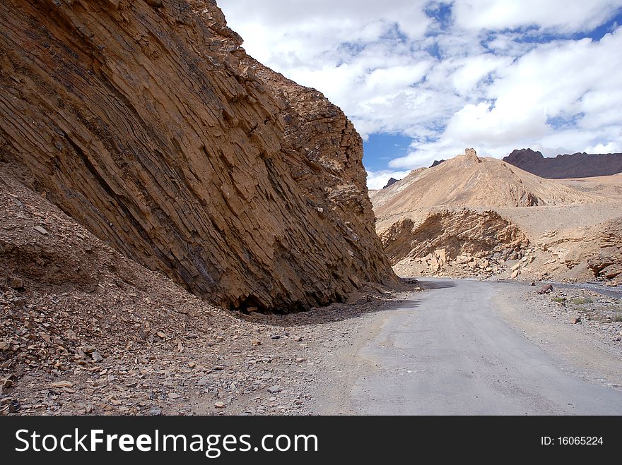 A lonely road in jammu kashmir ladakh. A lonely road in jammu kashmir ladakh