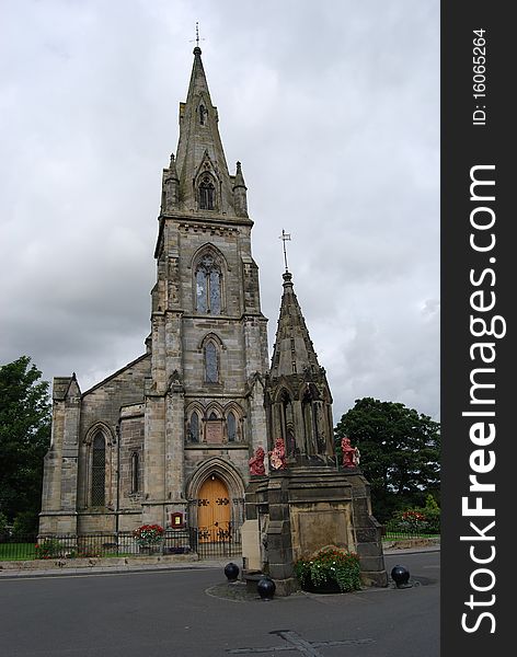 A view of some historic monuments in the village of Falkland in Fife. A view of some historic monuments in the village of Falkland in Fife