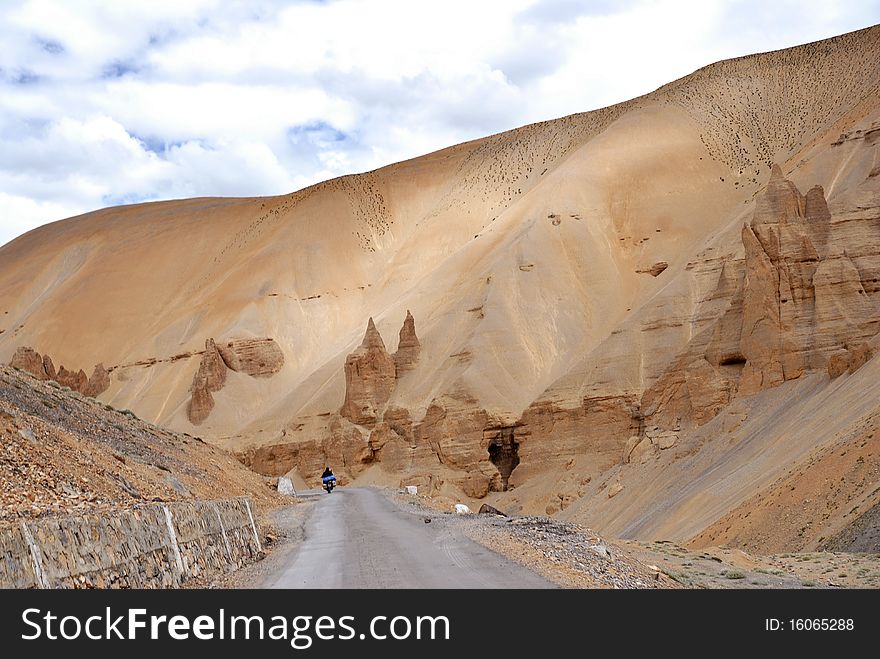 Riding himalaya with a motorcycle. Riding himalaya with a motorcycle