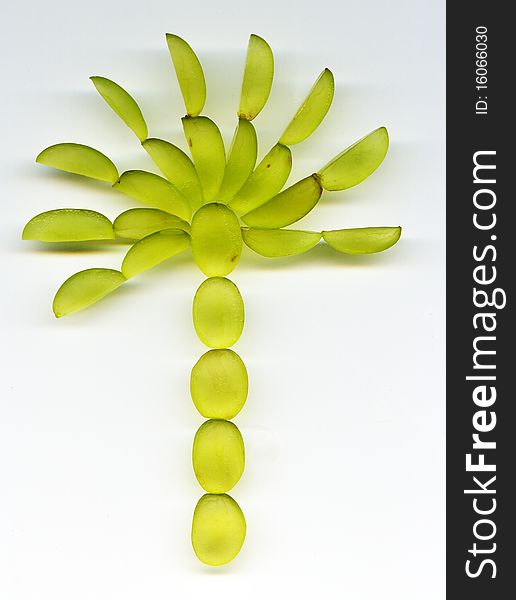 Palm Tree Of The Sliced Grape Segments