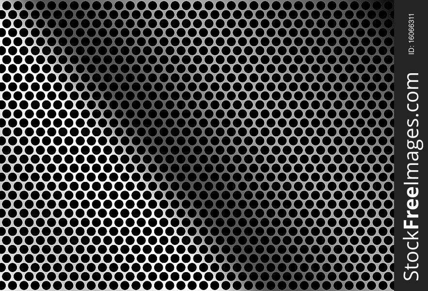 Chrome and black pattern, metallic background. Illustration
