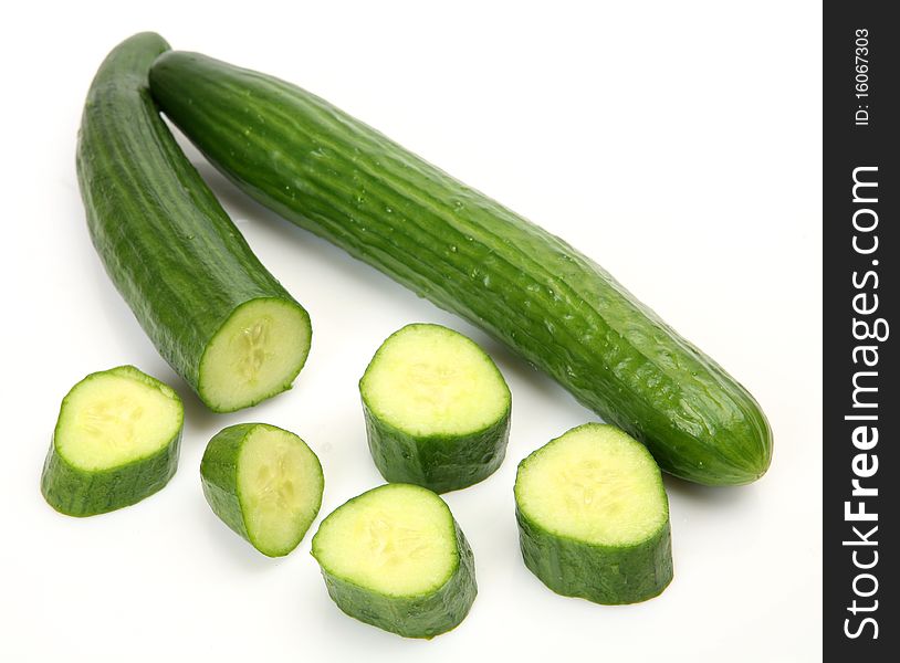 Fresh vegetables on a white background