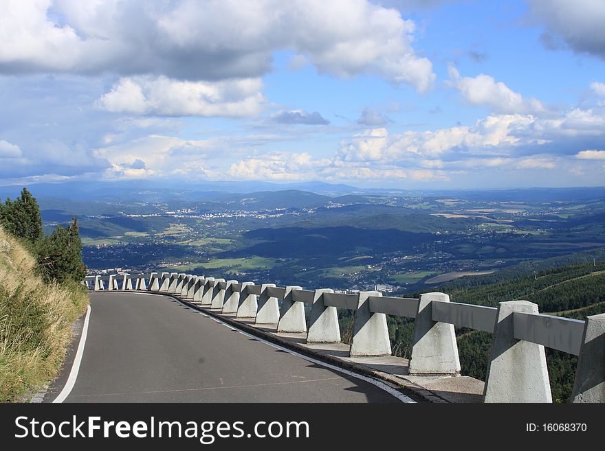 Way to Jested mountain in Liberec, Czech Republic