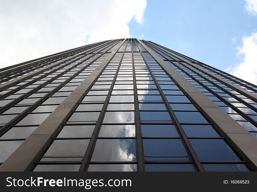 Montparnasse Tower, view from the base to the sky, Paris. Montparnasse Tower, view from the base to the sky, Paris