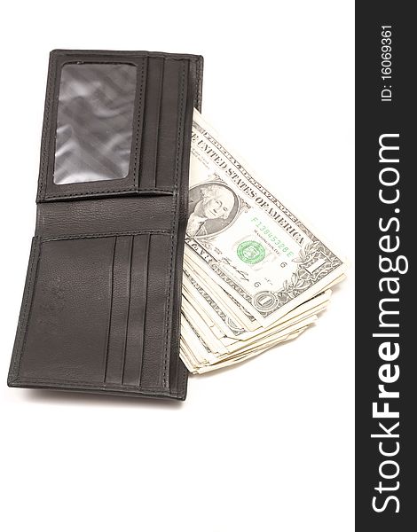 Brown Leather Wallet with Dollar Bills

Note: Differential Focus