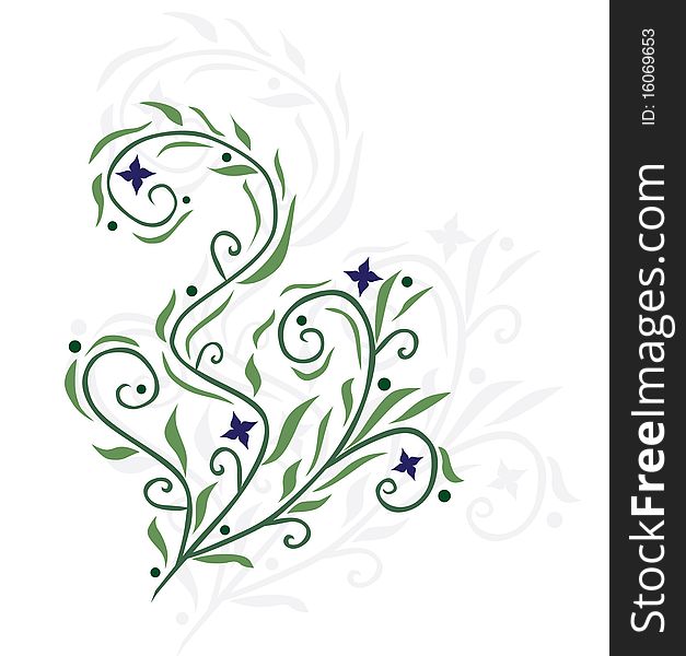 Abstract floral decoration, element dor your design