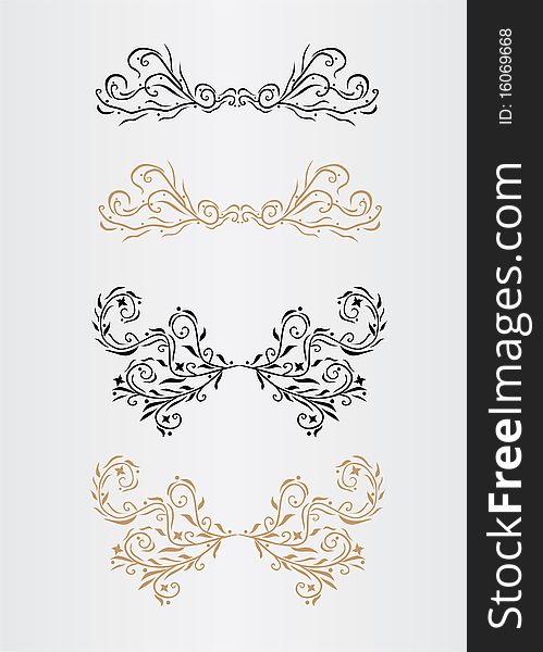 Ornamental page decorations set, for your design