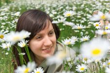 Girl In Meadow Royalty Free Stock Photography Girl In Meadow Royalty Free Stock Photography