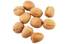 Walnuts Isolated On White Stock Images Walnuts Isolated On White Stock Images