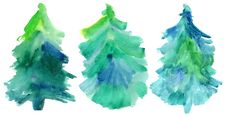 Set Of Fur-trees. Stock Photo Set Of Fur-trees. Stock Photo