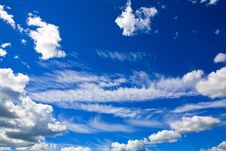 Sun Shining Over Cloudscape Stock Photos