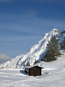 Shed In The Alps In Germany Stock Photography Shed In The Alps In Germany Stock Photography