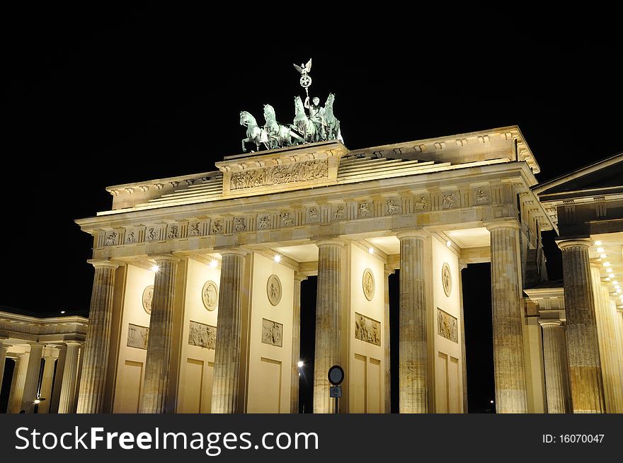 Picture of Brandenburger Tor (Gate) in Berlin Germany - In the end of Unter Den Linden