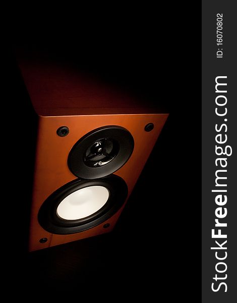 The acoustic system, has the wooden case, is used for sound reproduction. It is used in night clubs, bars and as a public address system. The acoustic system, has the wooden case, is used for sound reproduction. It is used in night clubs, bars and as a public address system.
