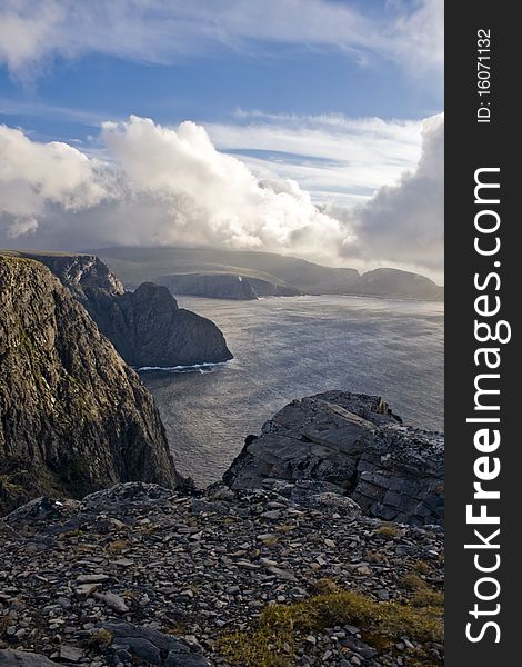 The view on the beauty coast in Nordkapp, Norway